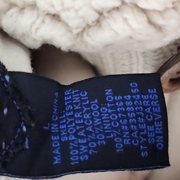 Jack BB Dakota Cozy Cream/ Tan Knit Hoodie Jacket with Button Details - Picture 10 of 10